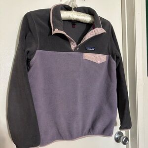 Patagonia Synchilla Fleece Jacket in Gray and Cream